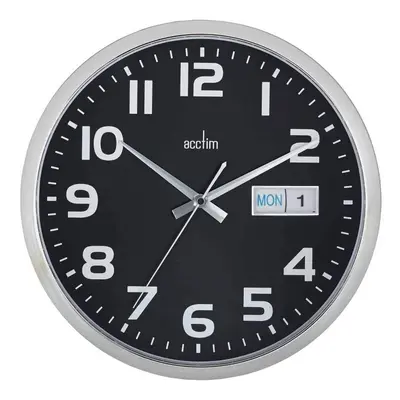 Acctim Supervisor Wall Clock Black Day & Date