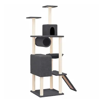 (dark grey) vidaXL Cat Tree with Sisal Scratching Posts Pet Supply cm Multi Colours