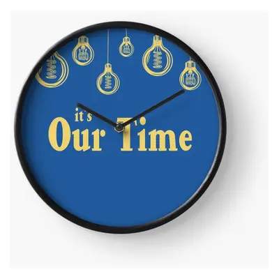 (Our Time=5074) Wall Clock Inch Funny Mantel & Tabletop Art Decor for Home Bedroom Office