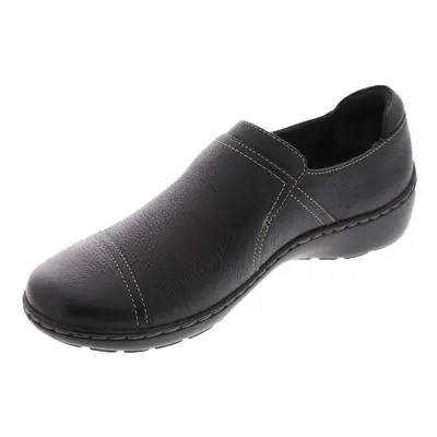 Clarks Women's Cora Poppy Loafer Black Tumbled Narrow