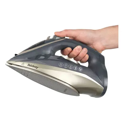 BEL01609 Titanium In Cordless Steam Iron - Use With Or Without Cord, LED Charging Base, Ceramic 