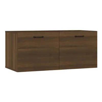 (Brown oak) vidaXL Wall Cabinet Hanging TV Unit Cupboard Storage Cabinet Engineered Wood