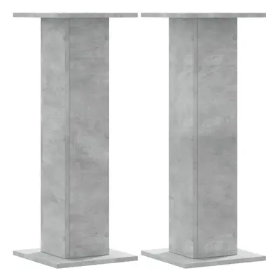 (concrete grey, x x cm) vidaXL Speaker Stands Living Room Speaker Floor Stand pcs Engineered Woo