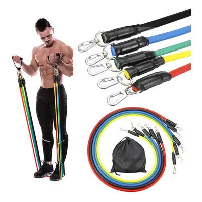 11PCS/Set 10-30LBS Resistance Bands Workout Exercise Fitness Yoga Loop Belt Elastic Stretch Band