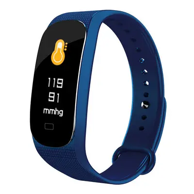 (Blue) Colorful Smart Bracelet HR Blood Pressure Monitor 0.96 TFT Color Display Watch for Androi