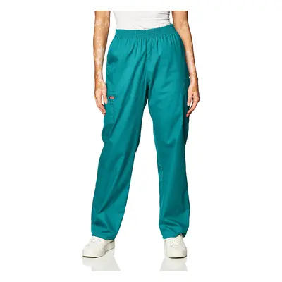 Dickies womens Signature Elastic Waist medical scrubs pants Teal Blue