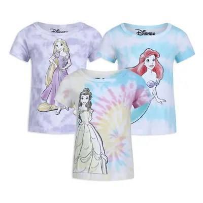 Disney Princess Ariel Rapunzel and Belle Girls T-Shirt Pack for Tod