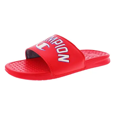 Champion mens Club Slide Slippers Scarlet