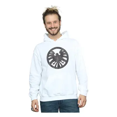 Marvel Mens Agents Of SHIELD Distressed Logo Hoodie