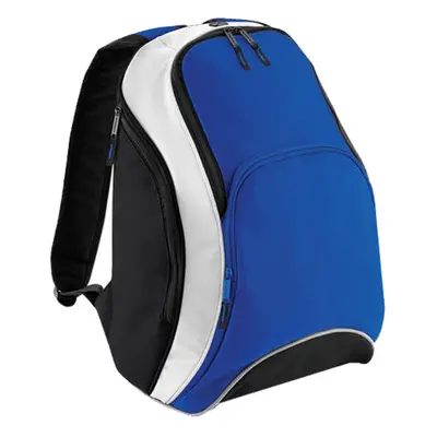 (One Size, Bright Royal/Black/White) Bagbase Teamwear Backpack / Rucksack (21 Litres) (Pack of 2