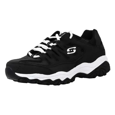 Skechers Men's Afterburn Lace-up Sneaker Black/White 9.5 US