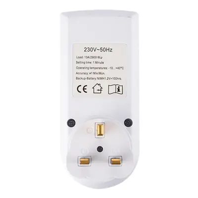 (UK Plug) Plug-in 24h Digital Electronic Timer Switch Socket Automation Programmable