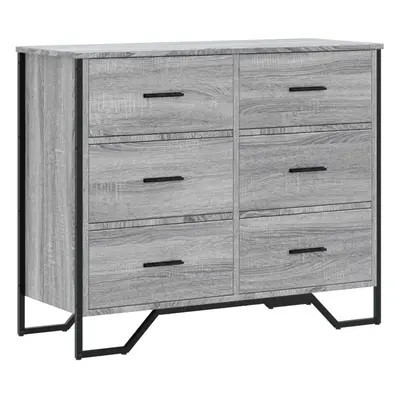 (grey sonoma) vidaXL Chest of Drawers Storage Drawer Cabinet Drawer Chest Engineered wood