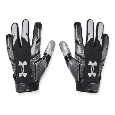 Under Armour boys Youth F8 Football Gloves , Black (001)/Metallic Silver , Youth Small