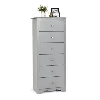 Chest of Drawers Drawers Wooden Storage Cabinet W/ Metal Handles Freesanding