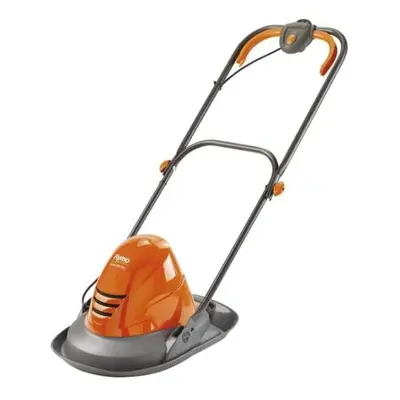 (25 cm, Orange and Grey) Electric hover mower - 1400W, 25cm cutting width, two-hand handle, meta