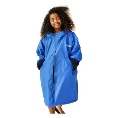 (5-9 Yrs, Blue) Regatta Kids Spirit Of Adventure Hooded Waterproof Warm Drying Changing Robe