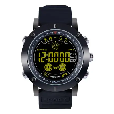 (Black) ALL-day Activity Record Metal Body Luminous 5ATM Message Month Standby Smart Watch