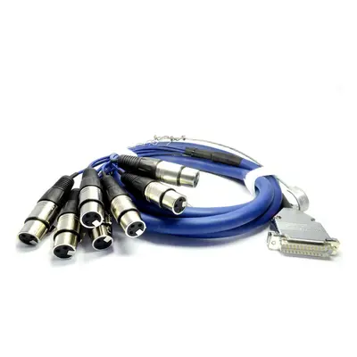 kenable Pin D Sub Male to Eight XLR Pin Socket Audio Cable 2m