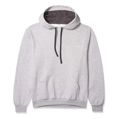 Fruit of the Loom Men's Sofspun Fleece Hoodie Pullover-Heather Grey