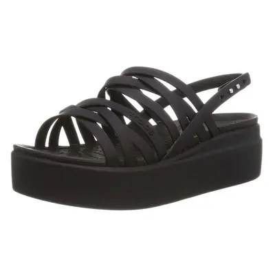 Crocs Women's Brooklyn Low Strappy Wedge Sandals Black Numeric_8