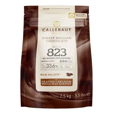 Callebaut Chocolate Milk 33.6 Percent Easi-Melt Buttons Callets 2.5 Kg