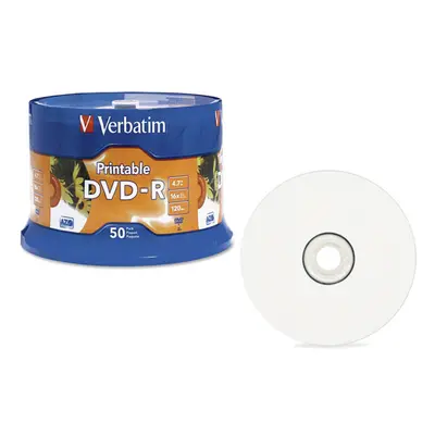 Verbatim Inkjet Printable DVD-R White 50pk (4.7GB)