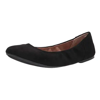 Amazon Essentials Women's Belice Ballet Flat Black Microsuede 7.5 W