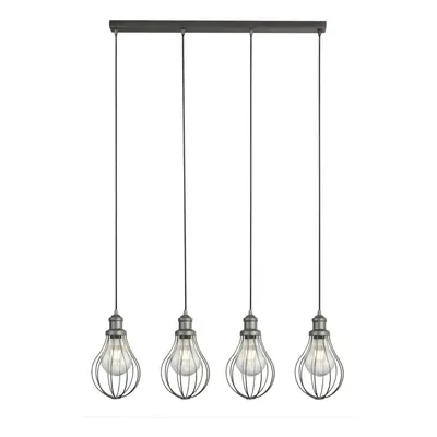 Searchlight Balloon Cage Light Pendant Pewter