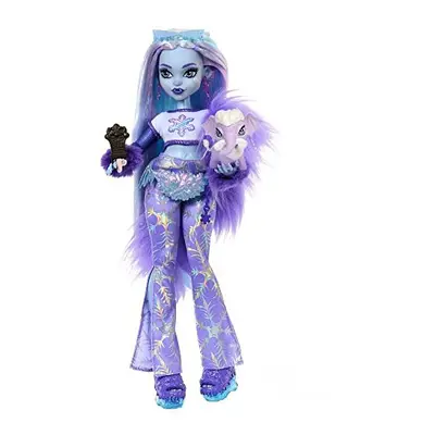 Monster High Doll, Abbey Bominable Yeti Fashion Doll with Pet Mammoth and Themed Accessories, HN