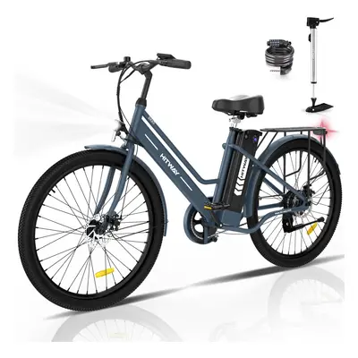 (Blue) HITWAY BK8S 26" Electric Bike 250W 35-70km Range