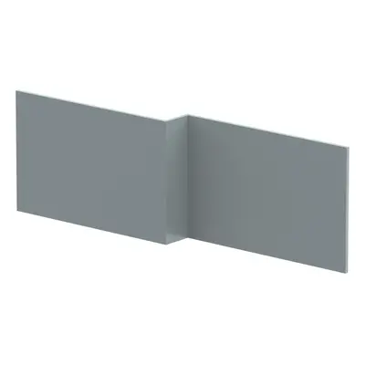 1700mm Edge/Power Shape Square Front Bath Panel - Matt Coastal Grey