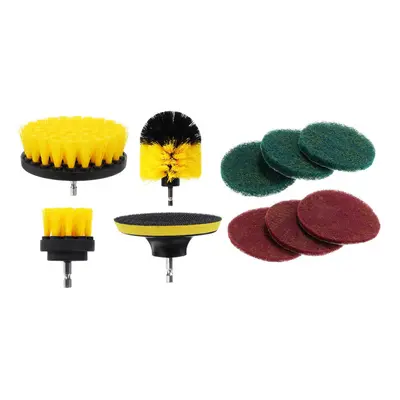 Power Scrubber Drill Brush Set Cleaner Spin Tub Shower Tile Grout Wall Cleaning Brushes