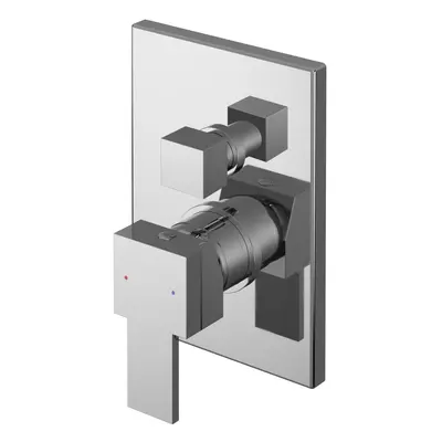 Ripple Contemporary Bathroom Square Concealed Manual Shower Valve with Diverter and Lever Handle