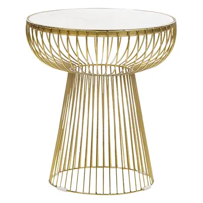 Side Table CHEYNES White-Gold