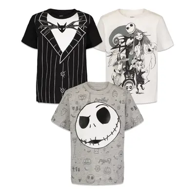 Disney Nightmare Before Christmas Jack Skellington Oogie Boogie Sally Little Boys Pack TShirts