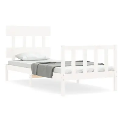 (white, x cm/with headboard & footboard) vidaXL Bed Frame Bedroom Platform Bed Wooden Bedstead B