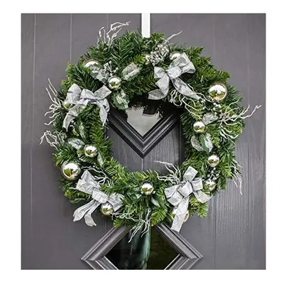 50cm Large Thick Traditional Christmas Door Wreath Decorated Christmas