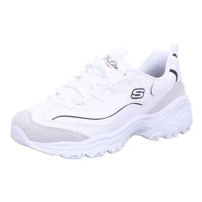 Skechers Women's D'Lites New Heat Sneaker White Black 6.5