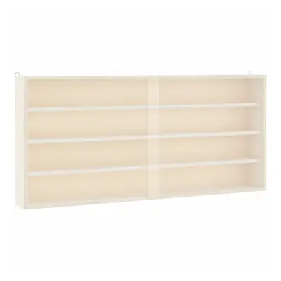 (80 x 8.5 x cm) vidaXL Wall Display Cabinet with Doors Display Case Wall Display Shelf Unit