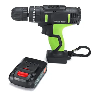 (1 Battery) in 25V Cordless Impact Drill Double Speed Electric Screwdriver Li-ion Battery Rechar