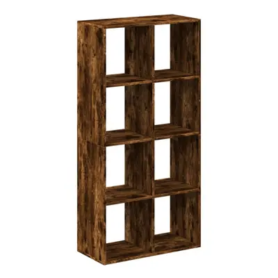 (smoked oak, 69.5 x x 137.5 cm) vidaXL Room Divider Bookcase Book Rack Bookshelf Engineered Wood