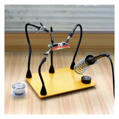 Strong Magnetic Flexible Arm Third Helping Hand PCB Circuit Board Fixture Stand Soldering Iron H