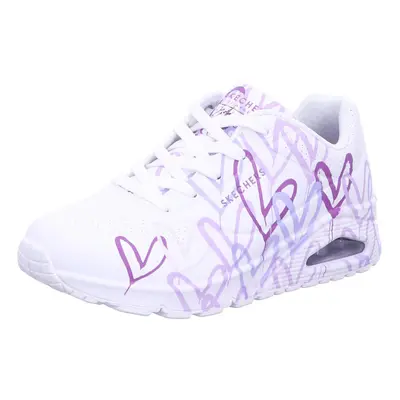 Skechers Women's X Jgoldcrown: UNO-Spread The Love Sneaker White/Purp