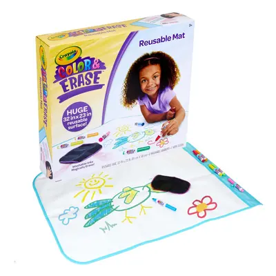 Crayola Color and Erase Mat Travel Coloring Kit Gift for Kids Ages