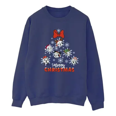 (5XL, Navy Blue) Disney Womens/Ladies Mickey Mouse And Friends Christmas Tree Sweatshirt