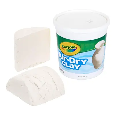 Crayola Air Dry Clay White 5Lb Bucket No Bake Clay for Kids Gift