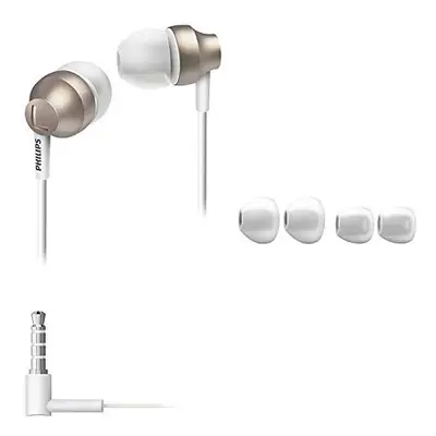 Philips MyJam Chromz in Ear Earbud Headphones - White & Gold (SHE3850G