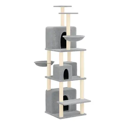 (Light grey) vidaXL Cat Tree with Sisal Scratching Posts cm Cat Climber Multi Colours