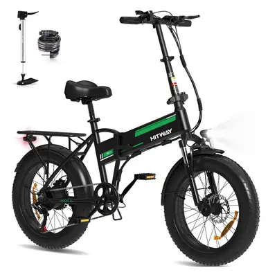 (Green) HITWAY BK10S Folding E-Bike 500W 48V 12Ah 20" Tyre